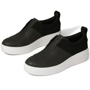 NEW Toms Amber Leather Slip-On Platform Sneakers - Women's Size 10